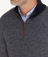 Birdseye Merino Wool Quarter-Zip Sweater