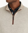 Birdseye Merino Wool Quarter-Zip Sweater
