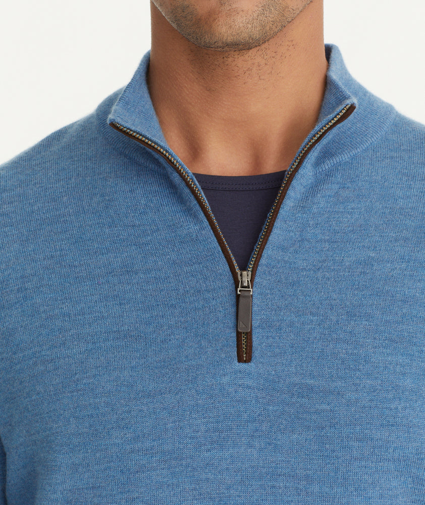 Merino Wool Quarter-Zip Sweater