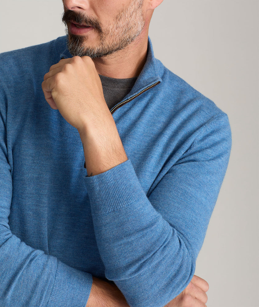 Merino Wool Quarter-Zip Sweater - FINAL SALE