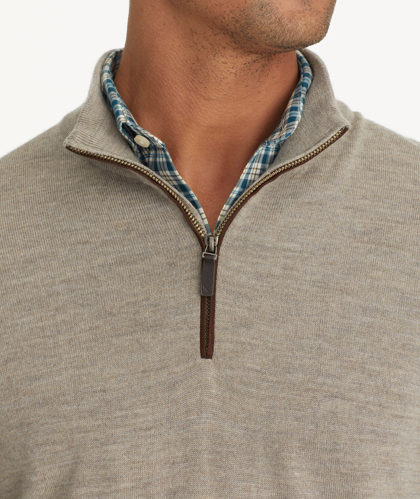 Merino Wool Quarter-Zip Sweater