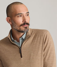 Merino Wool Quarter-Zip Sweater - FINAL SALE Zoom