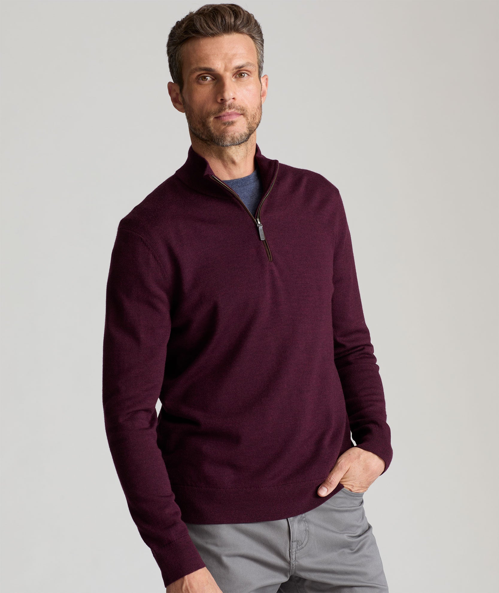 Burgundy wool sweater store