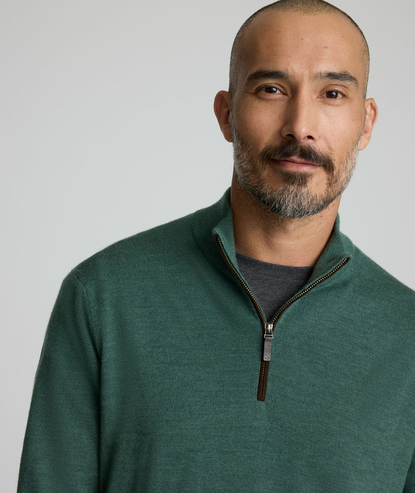 Merino Wool Quarter-Zip Sweater