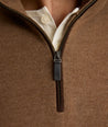 Model is wearing UNTUCKit Belguardo with Suede in Dark Camel.