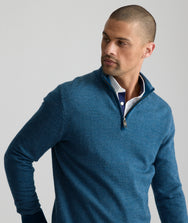 Twill Merino Wool Quarter-Zip Sweater Zoom