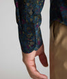 Model is wearing UNTUCKit Performance Bellaqua Shirt. 