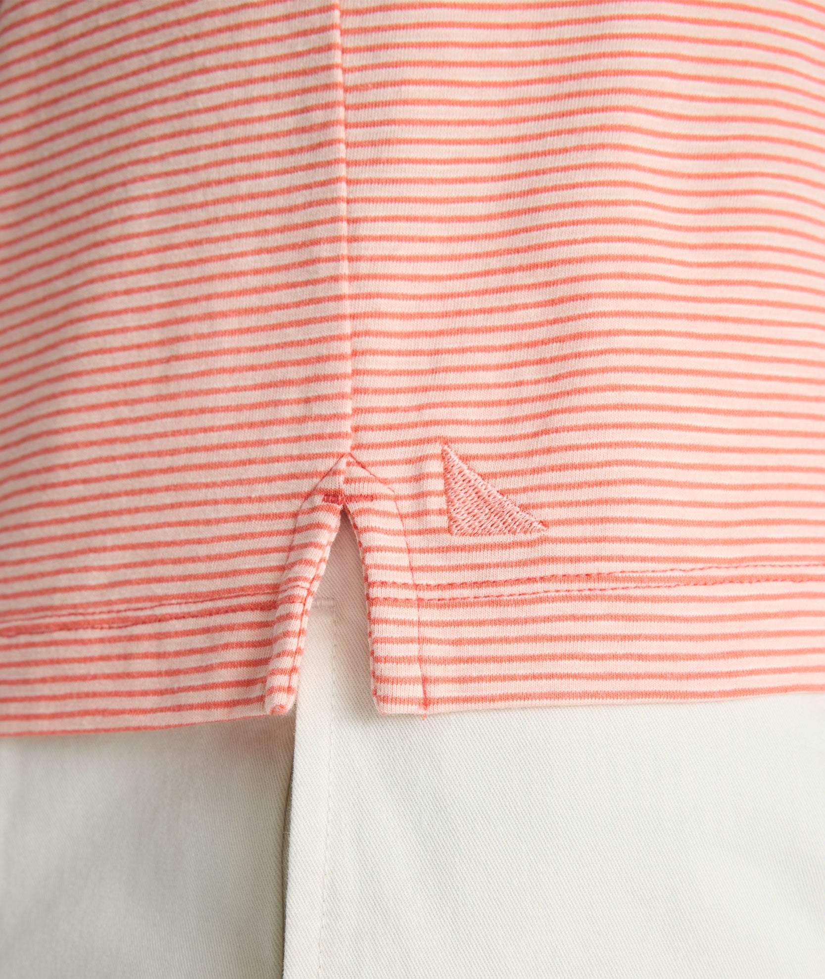 Jersey Slub Polo Orange Stripe | UNTUCKit