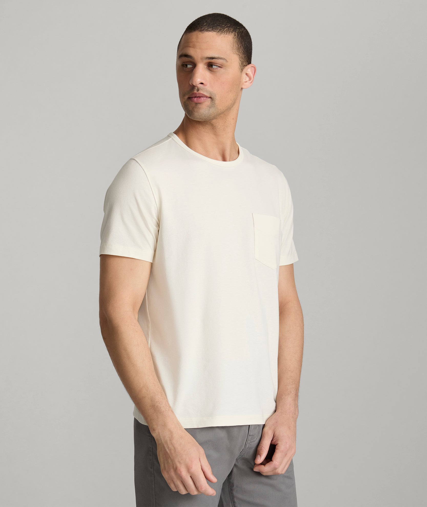 EcoSoft™ Pocket Tee Ecru | UNTUCKit