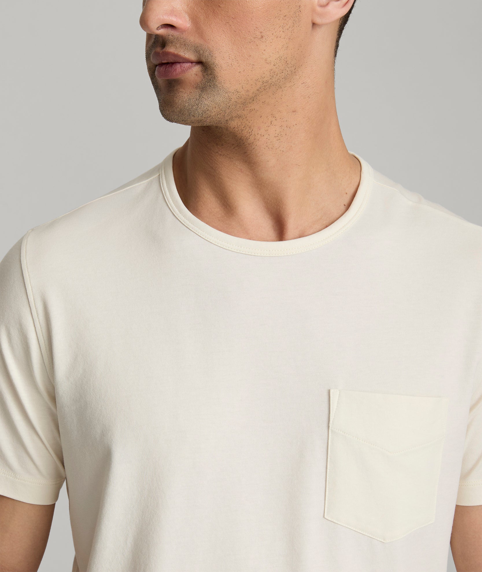 EcoSoft™ Pocket Tee Ecru | UNTUCKit