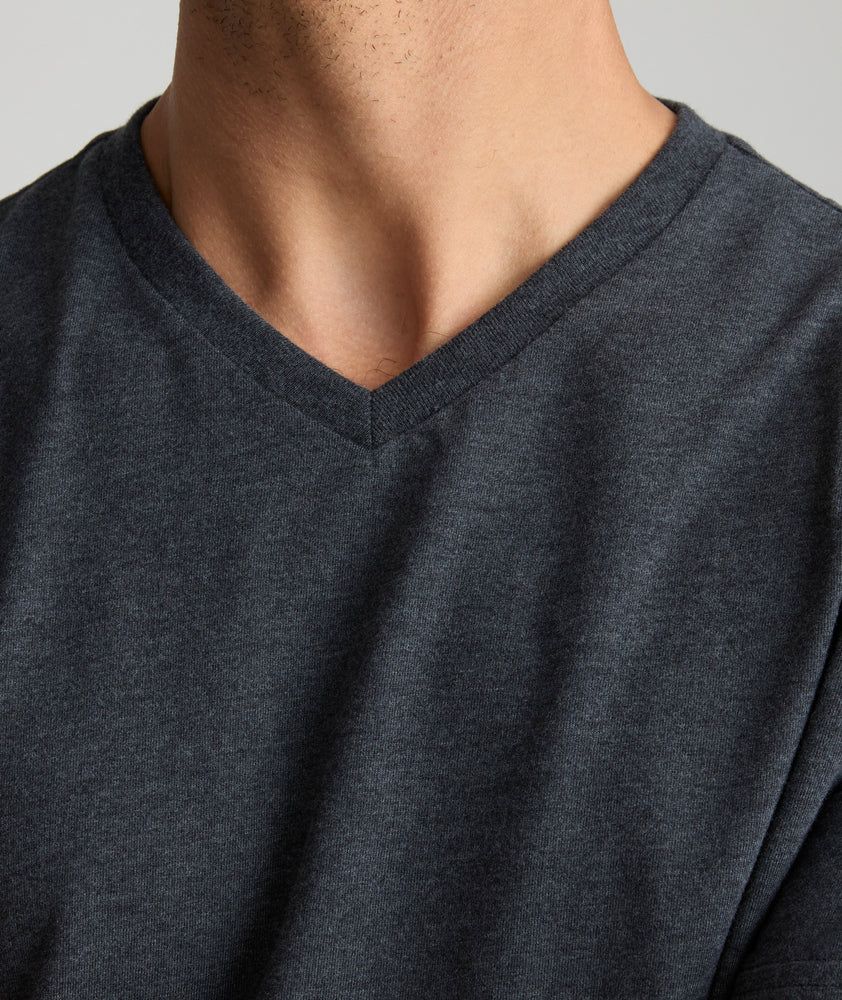 Ultrasoft V-Neck Tee Slate Blue | UNTUCKit