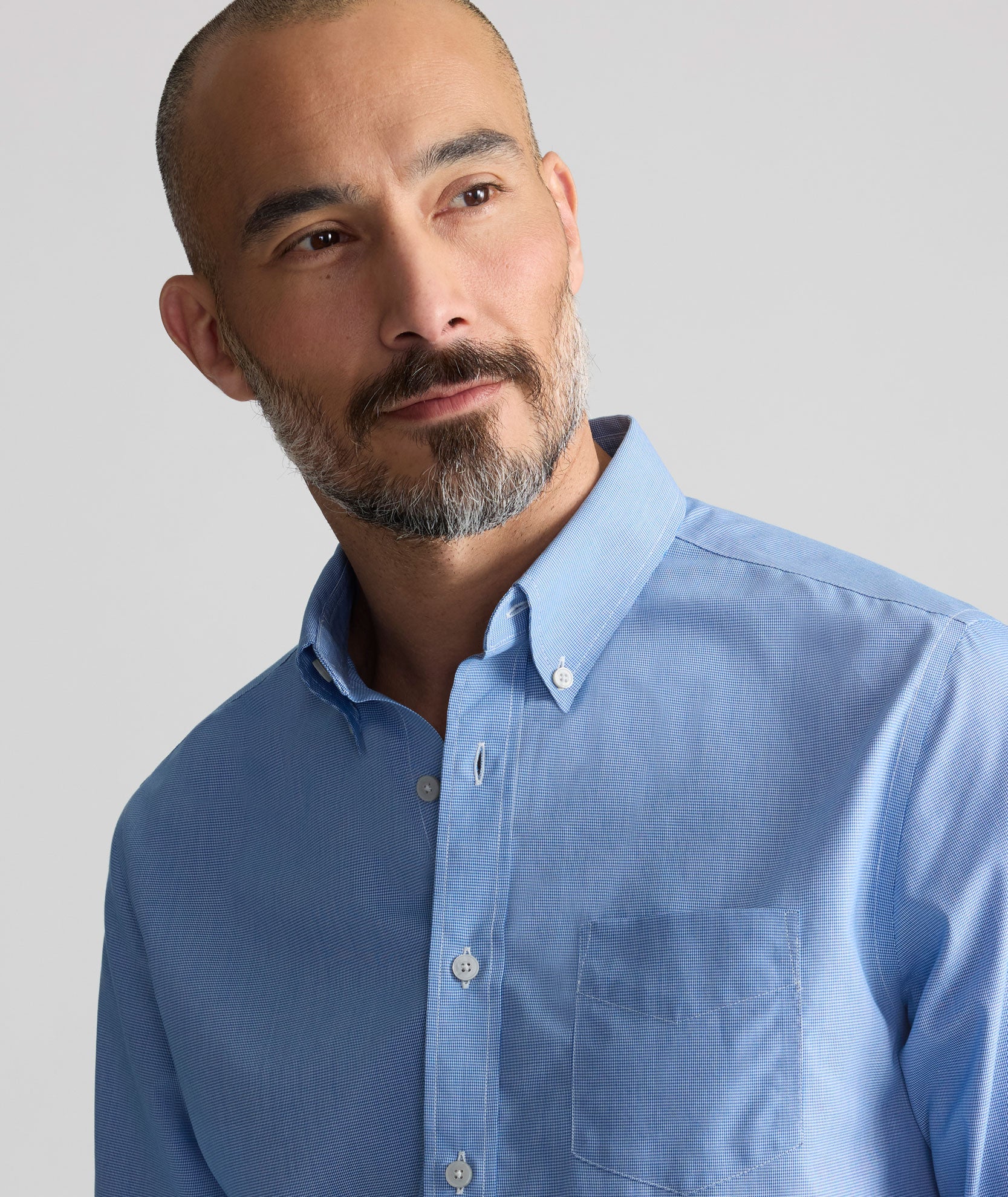 Wrinkle-Free Cadetto Shirt Blue Microgingham | UNTUCKit