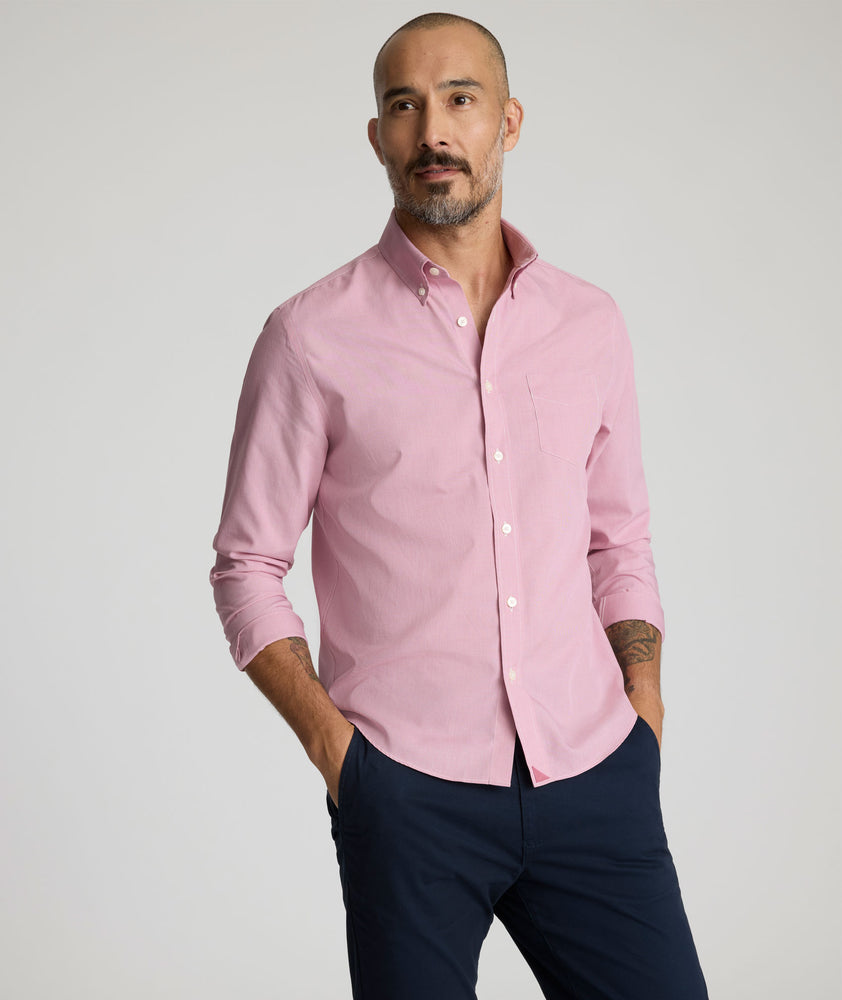 UNTUCKit | Wrinkle-Free Cadetto Shirt - Rose Wine Microgingham UNTUCKit | Wrinkle-Free Cadetto Shirt - Rose Wine Microgingham