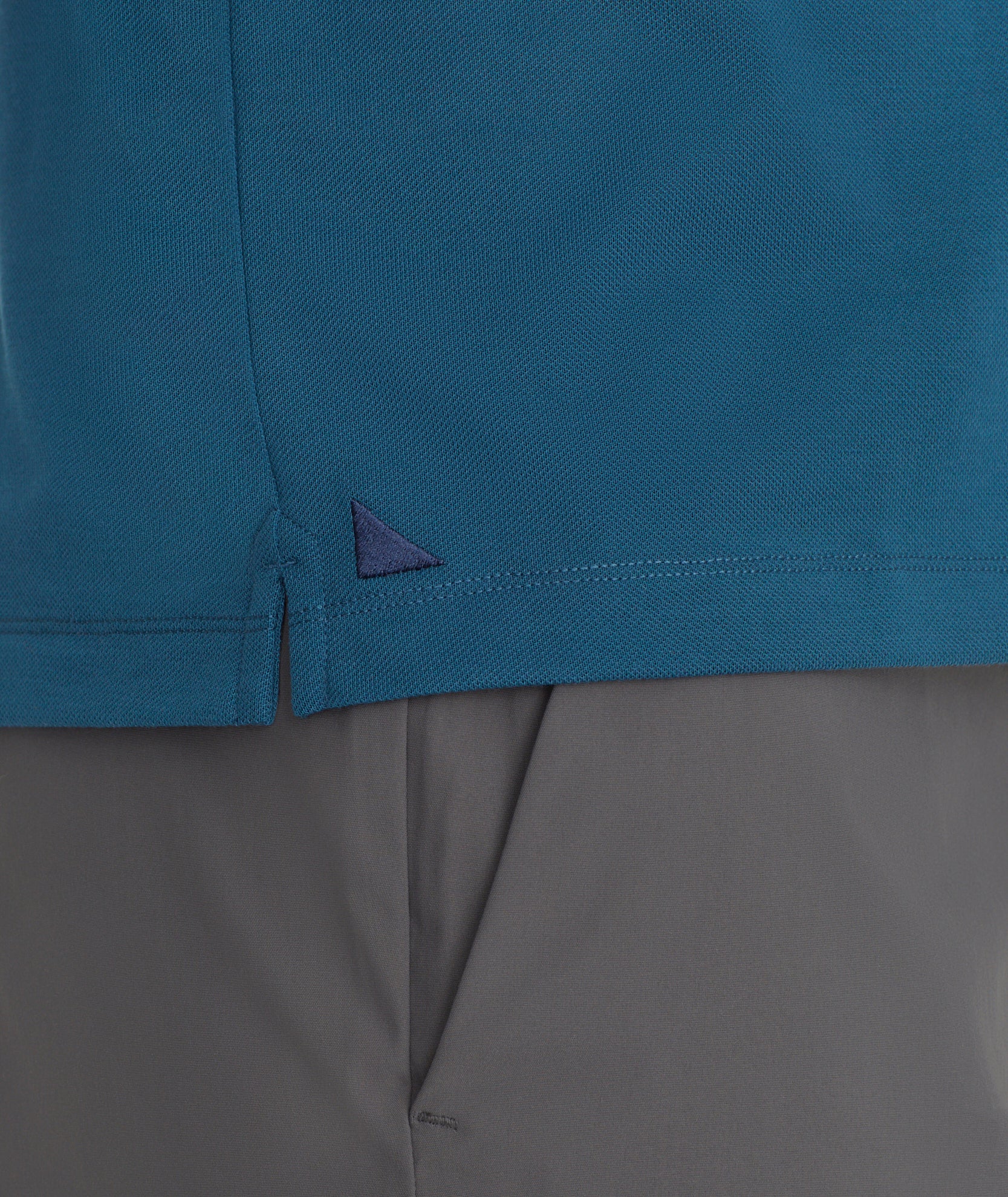 Tipped Long-Sleeve No Sweat Polo Dark Blue | UNTUCKit