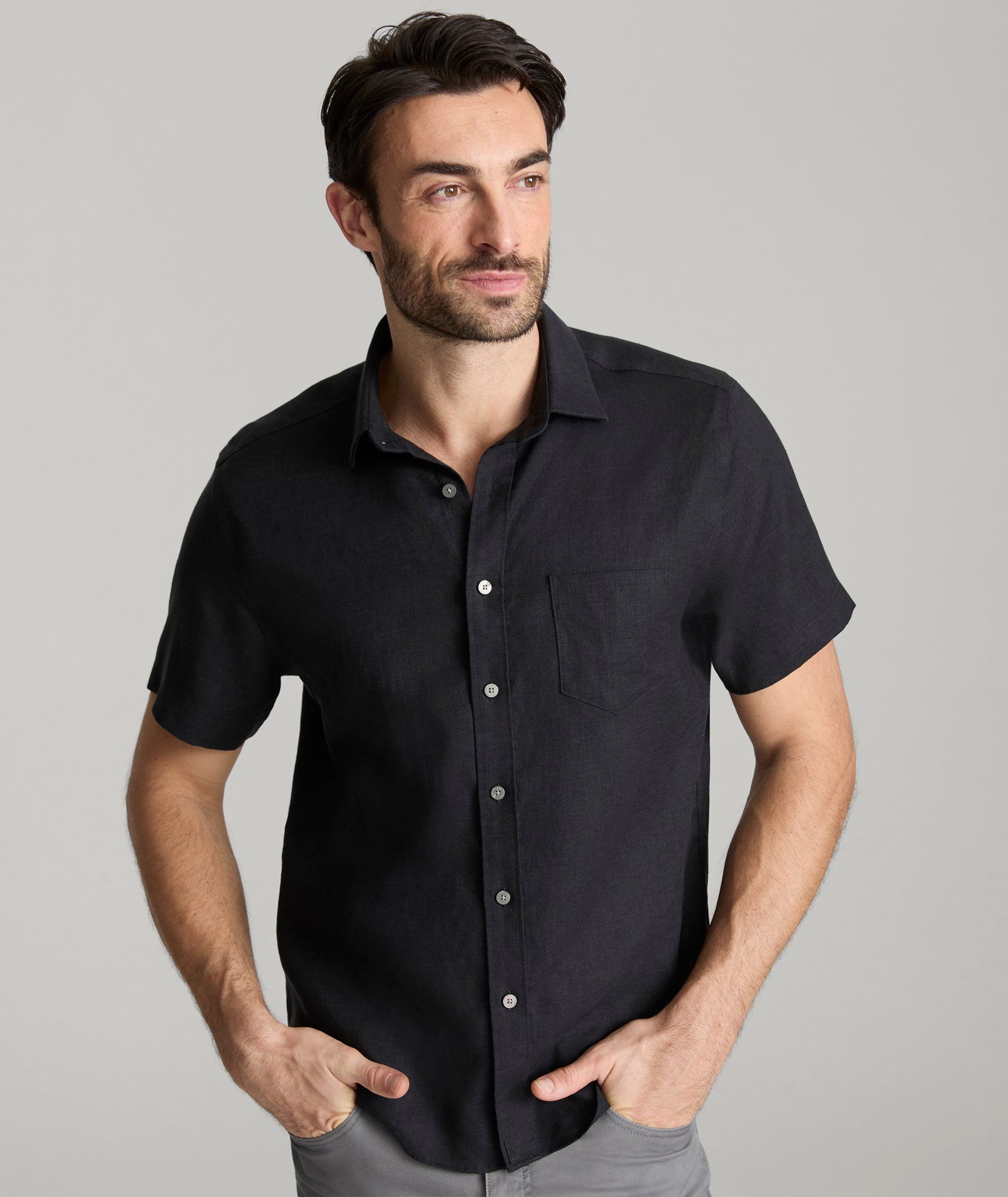 untucked dress shirt with shorts COOFANDY Men's Linen Texture Shirt Short Sleeve Untucked Dress Shirts Summer Vacation Shirts