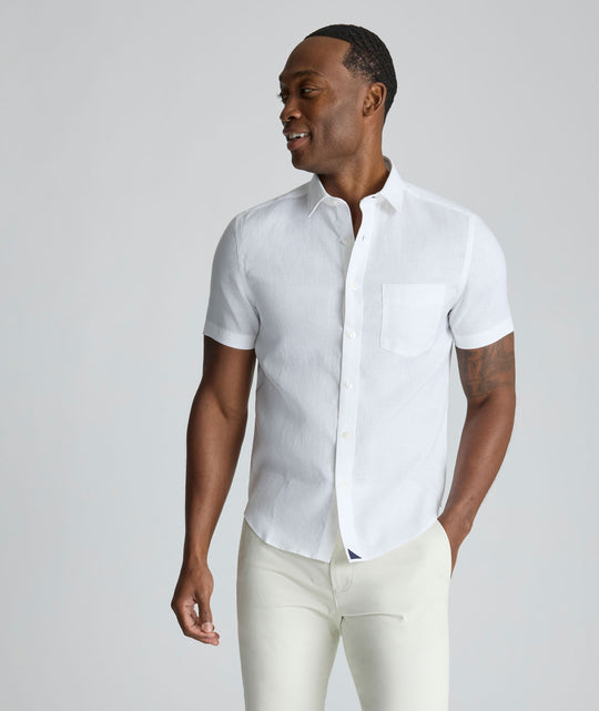 Wrinkle-Resistant Linen Short-Sleeve Cameron Shirt