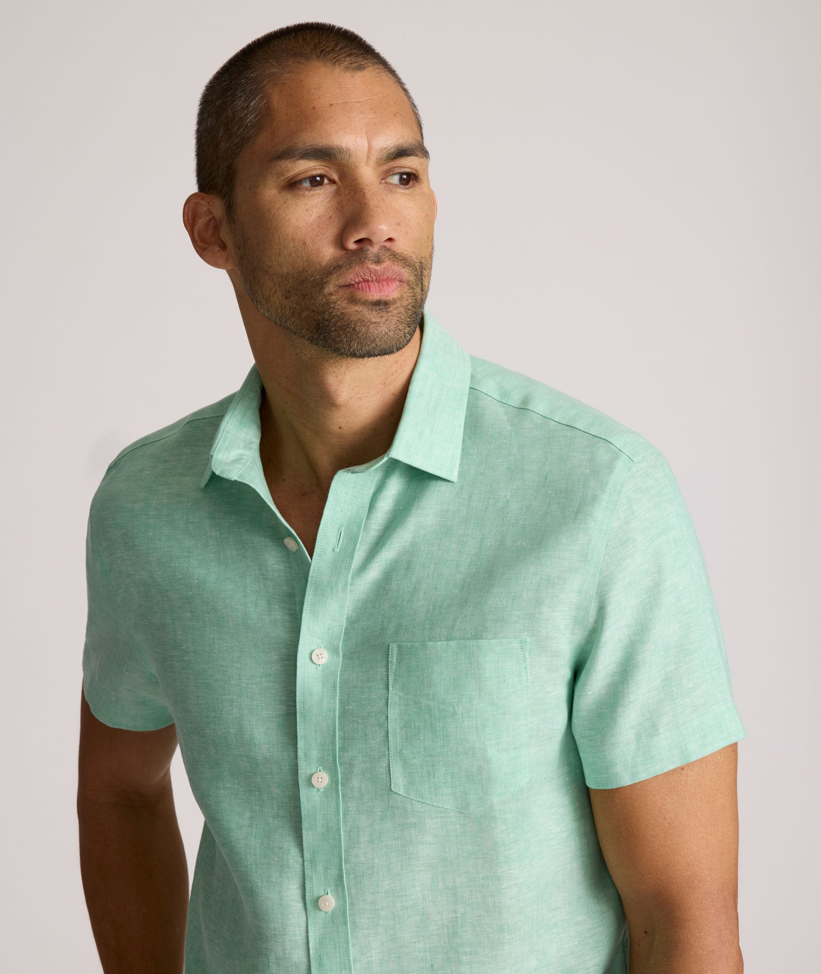 【U LAN】Bereu Wrinkle Check Short Sleeve Shirt U LAN】Bereu Wrinkle Check Short Sleeve Shirt (U LAN/シャツ