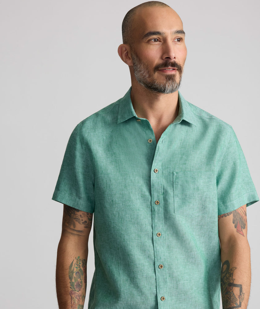 Wrinkle-Resistant Linen Short-Sleeve Cameron Shirt