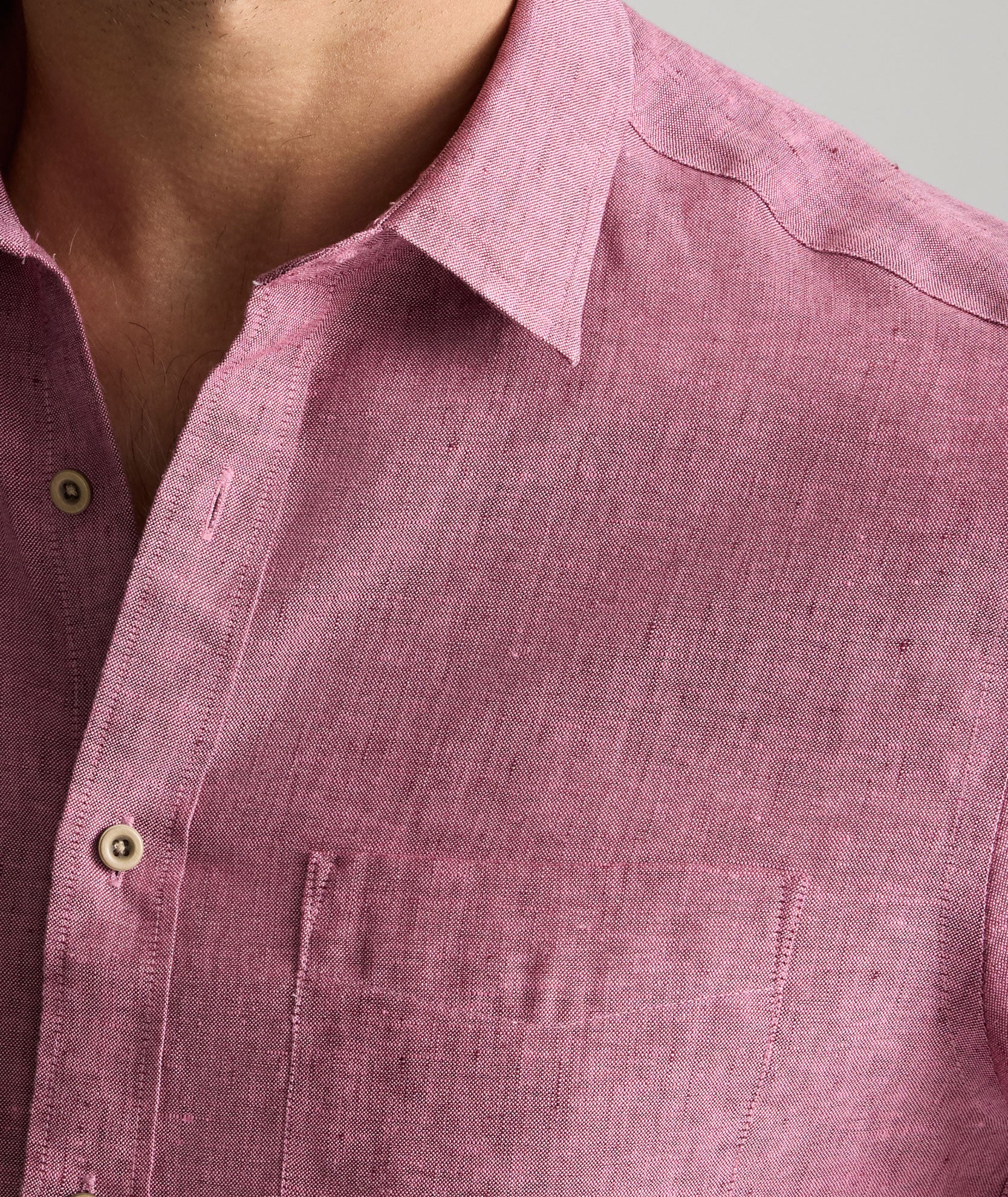 Wrinkle-Resistant Linen Short-Sleeve Cameron Shirt