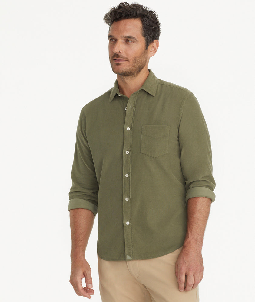 Cord Shirt Green | UNTUCKit