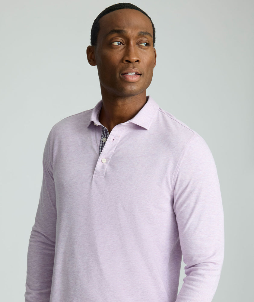 purple polo dress shirt Textured Knit Polo Shirt lavender