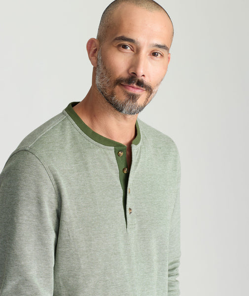 SCYE　Cotton Pique Henley Neck Shirt 38 SCYE BASICS] Cotton Pique Henley Neck Shirt サイベーシックス