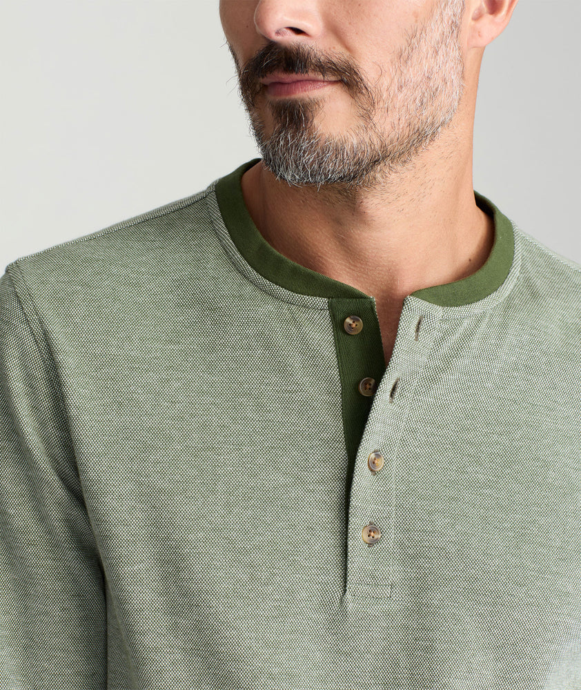 Cotton Pique Henley - FINAL SALE