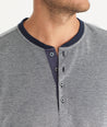 Cotton Pique Long-Sleeve Henley