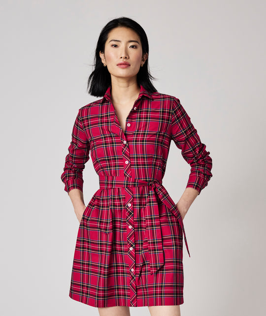 Cotton Plaid Cassie Shirt Dress
