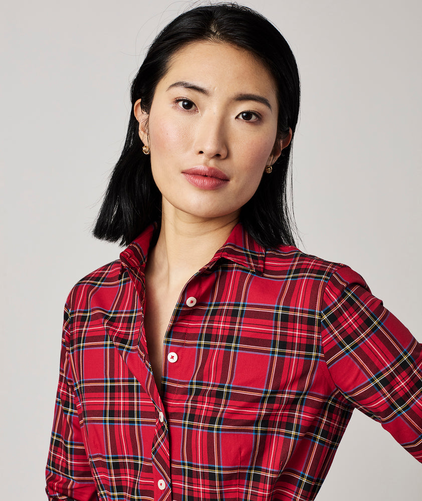 Cotton Plaid Cassie Shirt Dress - FINAL SALE