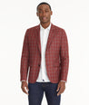 Model is wearing UNTUCKIt Italian Wool Cedric Bouchard Sport Coat.