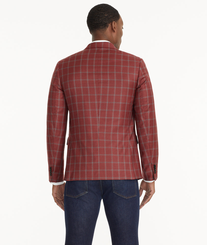 Model is wearing UNTUCKIt Italian Wool Cedric Bouchard Sport Coat.