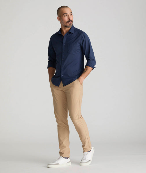 Untuckit Men's Slim Fit Traveler Tech Pant - Tan Untuckit Men's Slim Fit Traveler Tech Pant - Tan