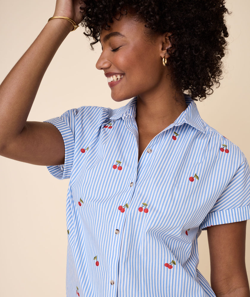 Cotton Stretch Short Sleeve Charlotte Shirt