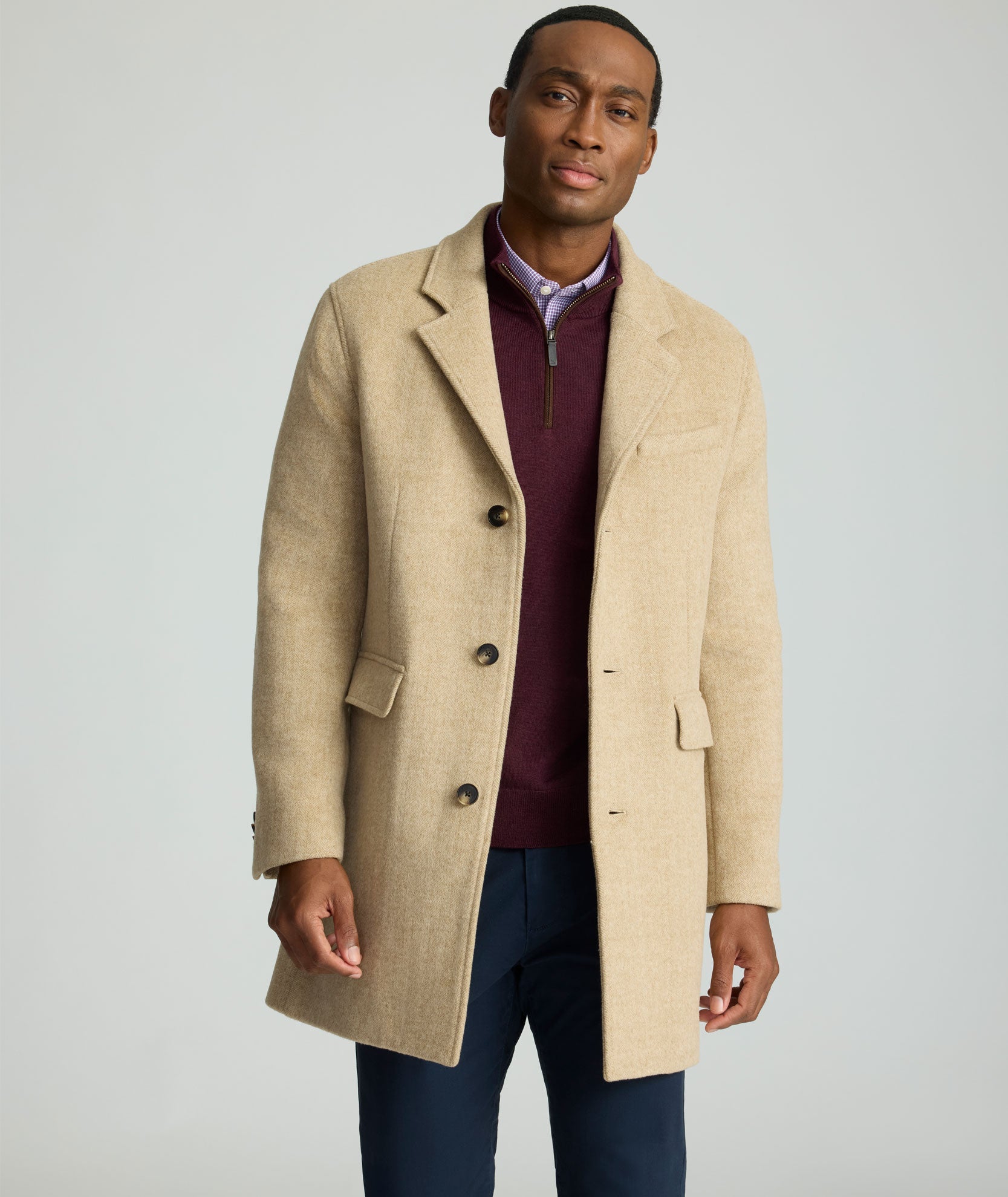 ジャケット・アウター Time is on WOOL VERSATILE OVER COAT 0 CHAVEL-UNTUCKIT-42237Tan-TOP-