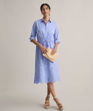 Eyelet-Embroidered Claudia Shirt Dress