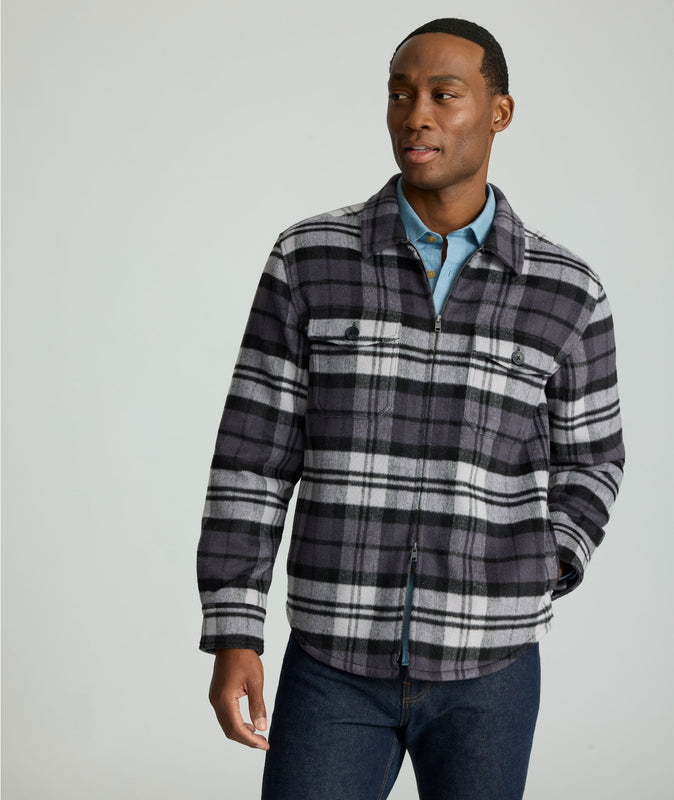 TAUPE トープ Ring Wool Check CPO Jacket Zip Jacket - Yarn Dyed Wool Check, Beige/Brown – evan kinori