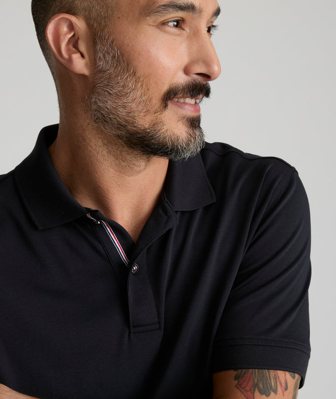 strong knitT 006　black Skipper Knit Polo Shirt - Black | Levi's® US