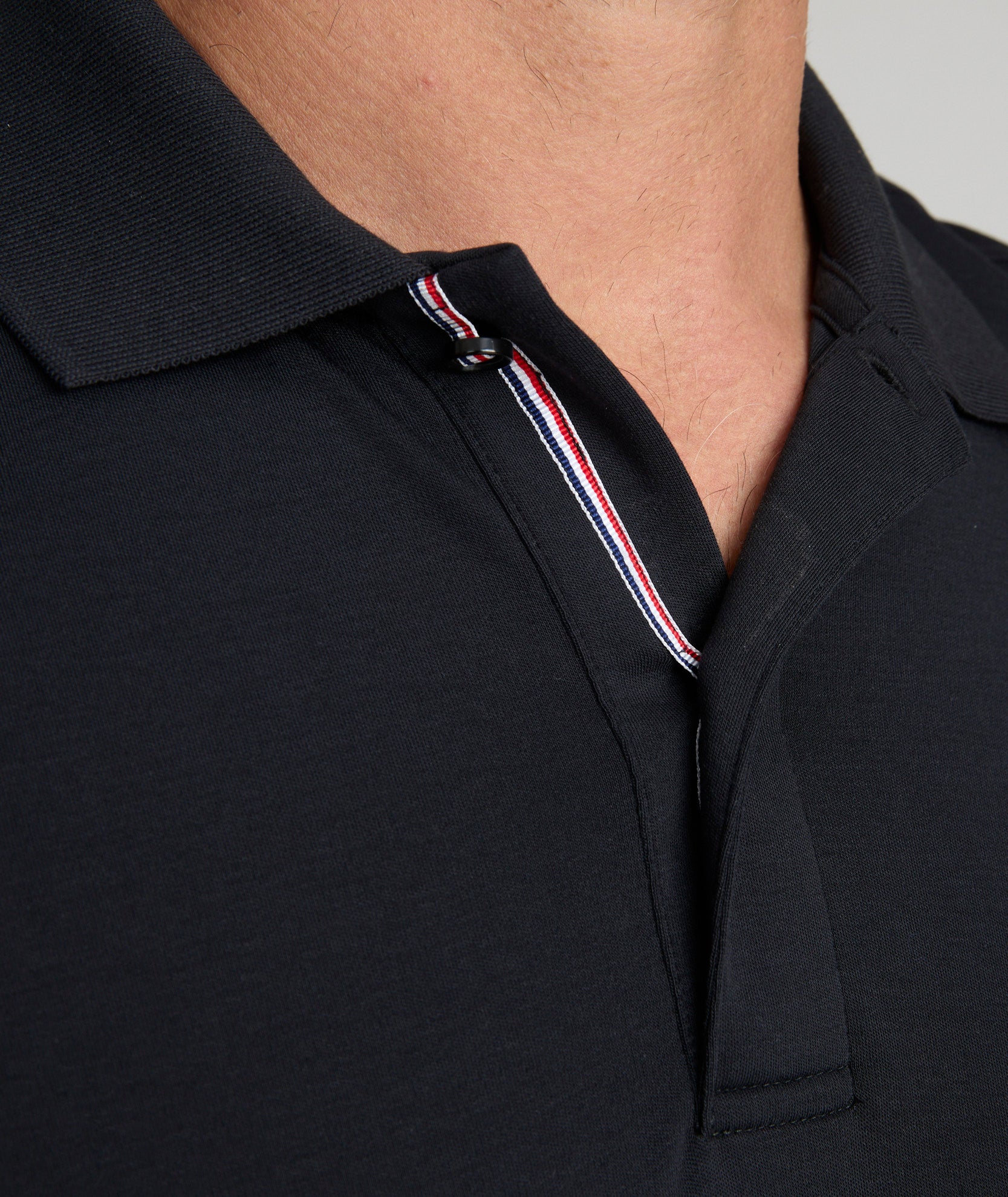 strong knitT 006　black Wrinkle-Free Damaschino Polo Black | UNTUCKit