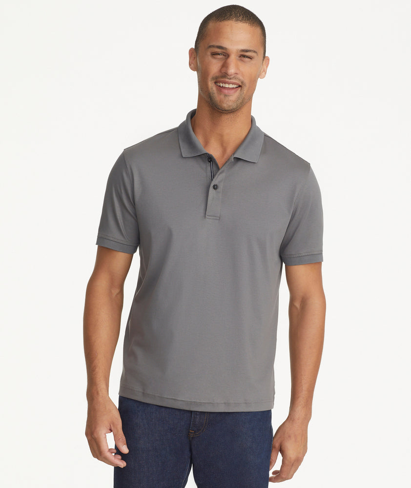 Wrinkle-Free Damaschino Polo Gray | UNTUCKit