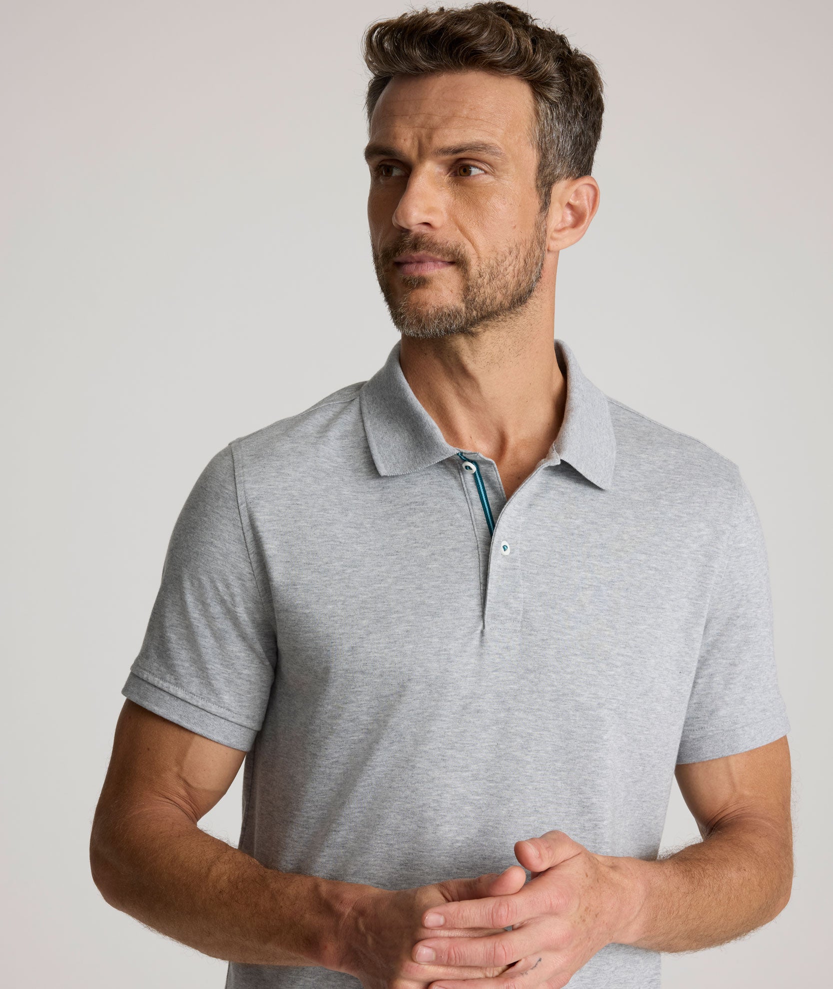 ultimus Offset Button Polo Shirt グレー 半袖 ultimus Offset Button Polo Shirt グレー 半袖 Navy Blue Performance