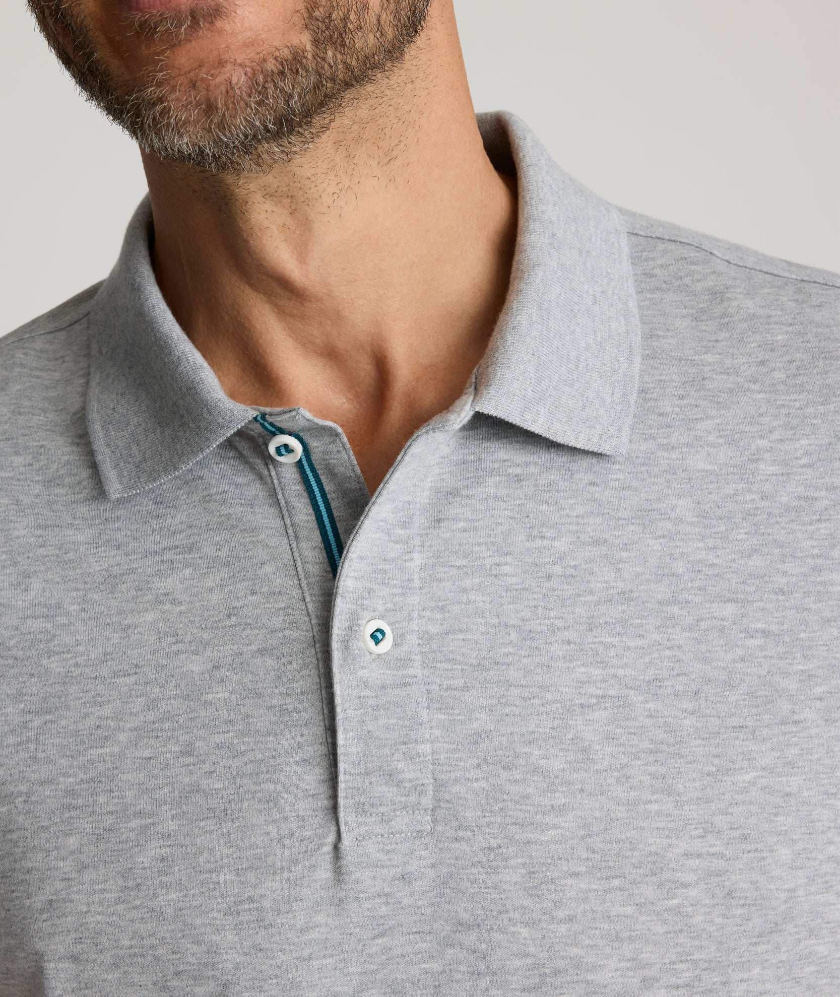 Wrinkle-Free Damaschino Polo Heathered Gray | UNTUCKit