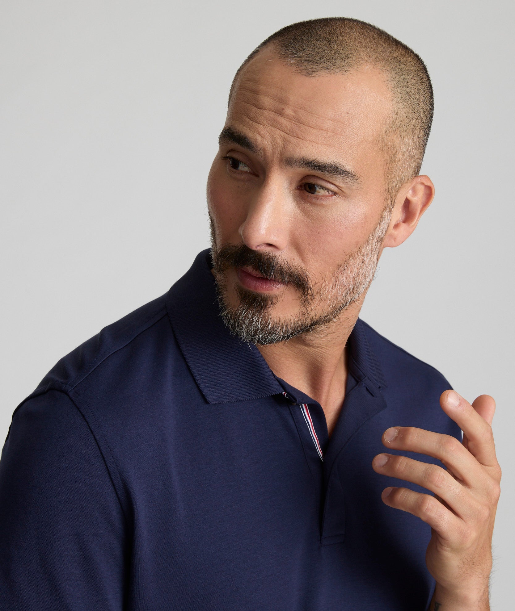 Wrinkle-Free Damaschino Polo Navy | UNTUCKit