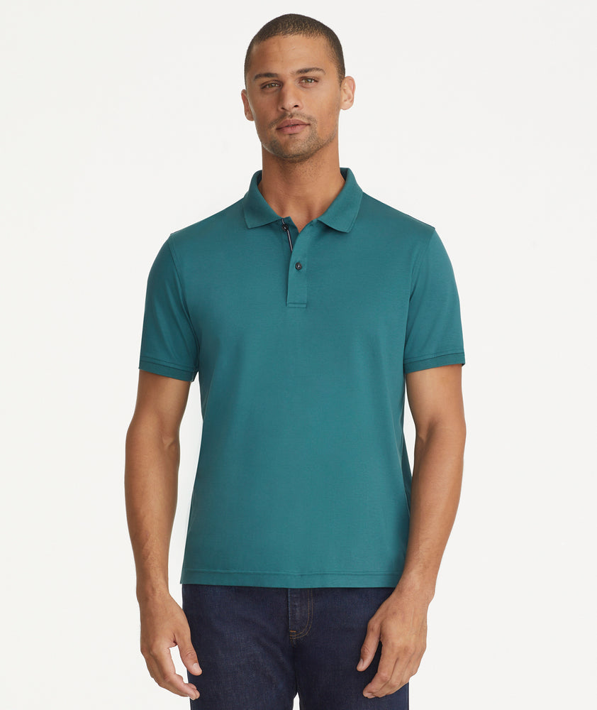 Wrinkle-Free Damaschino Polo Teal | UNTUCKit