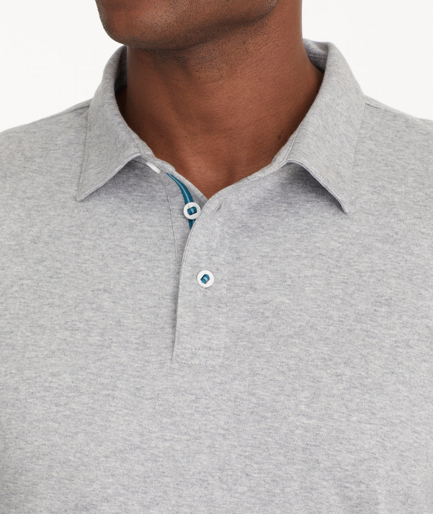 Wrinkle-Free Long-Sleeve Damaschino Polo