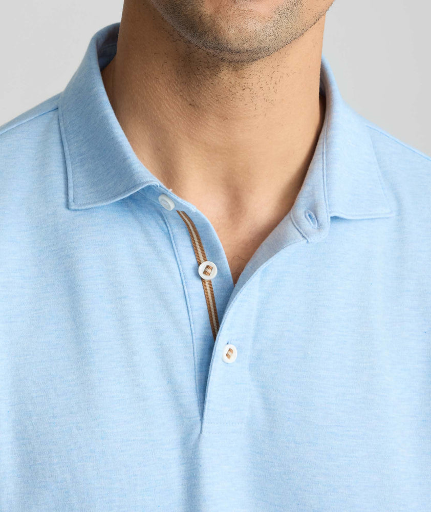 Wrinkle-Free Damaschino Long-Sleeve Polo