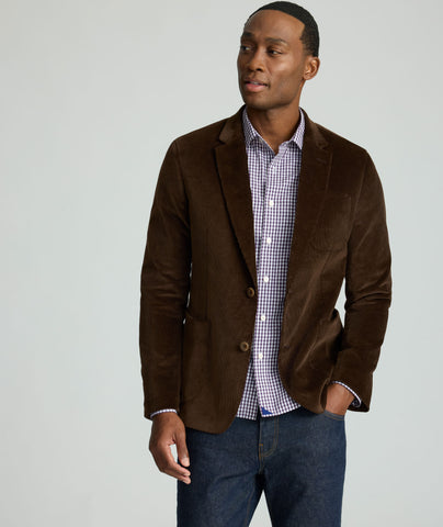 Model is wearing UNTUCKit Corduroy Danton Sport Coat.