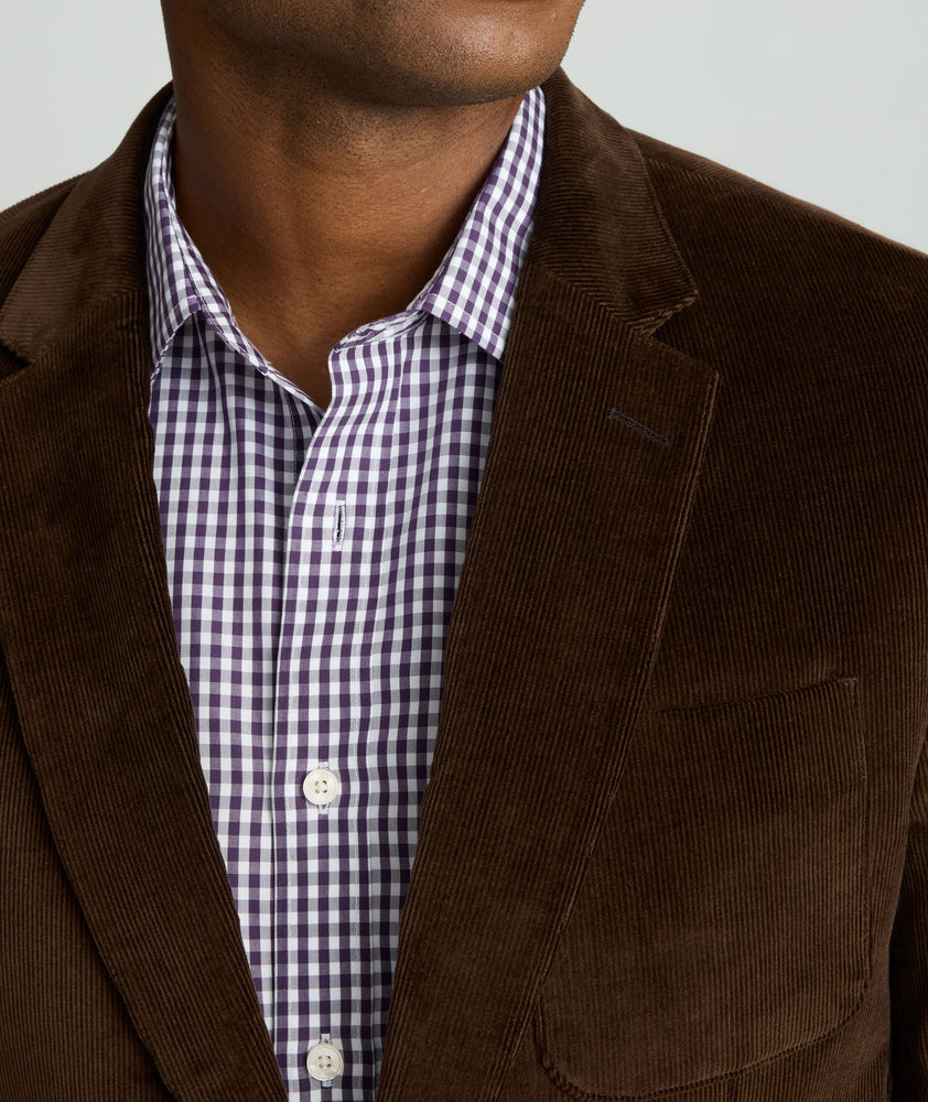 Model is wearing UNTUCKit Corduroy Danton Sport Coat.