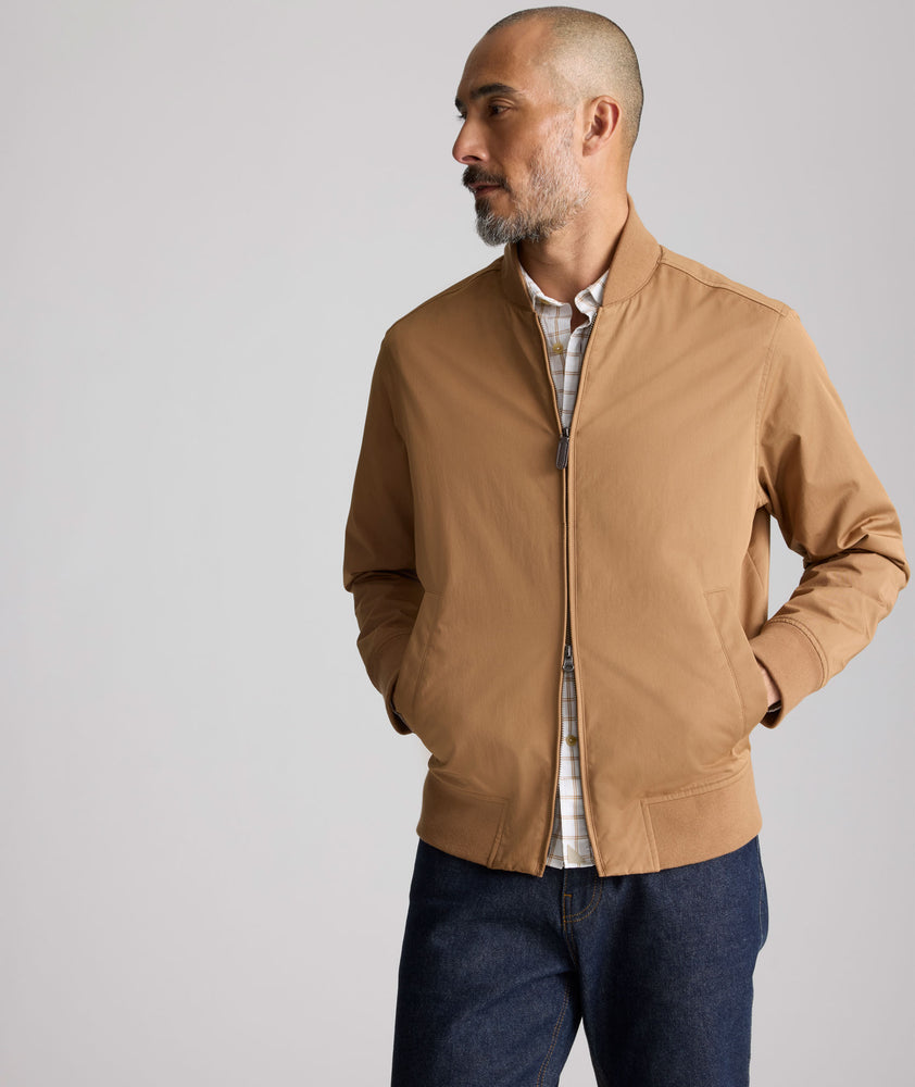 Cotton Blend Bomber Jacket