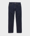 Model is wearing UNTUCKit Dark Wash Denim. 